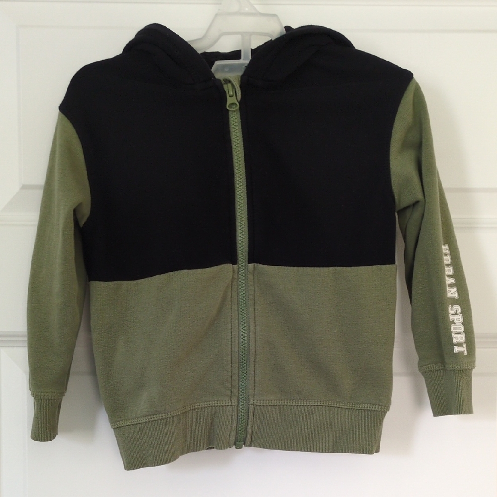 Stylish Kids' Olive and Black Hoodie